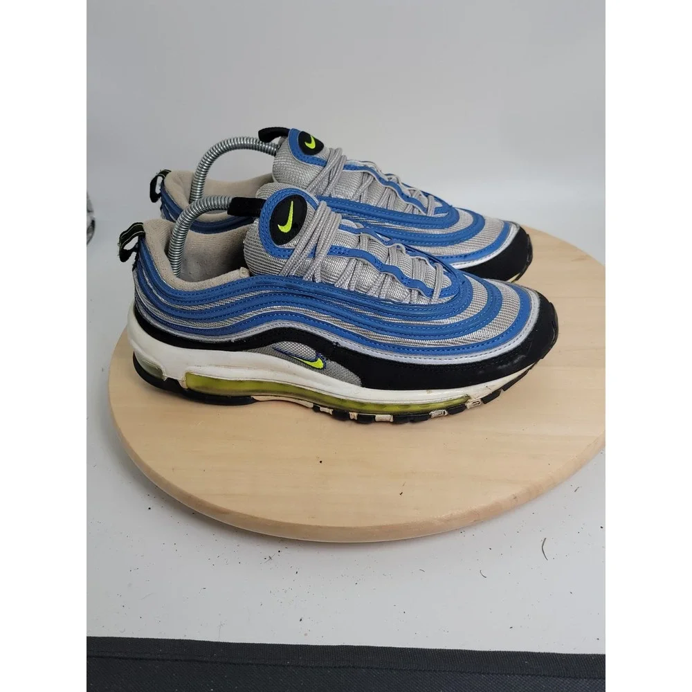 Nike Air Max 97 OG Shoes Mens Size 8 Atlantic Blue Voltage Yellow DM0028-400
